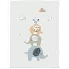 Herding babybest Coperta in Pile Microfibra con Elefanti, 75 x 100 cm, 100% Poliestere