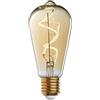 ITENSE - Lampadina decorativa, lampadina e27 - Lampadina a trama ambrata - Potenza: 4W - Luminosità: 300 lumen - Attacco: E27 - Forma: ST64 - Set di 2 pezzi - Forma: Pera - Pratico e facile da