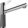 SCHOCK Rubinetto da cucina SC-510 Stone - Rubinetto a bassa pressione CRISTADUR con beccuccio fisso e attacchi standard