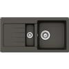 SCHOCK Lavello da cucina 86 x 43,5 cm Typos D-150S asfalto - CRISTALITE lavello in granito con 1 ½ bacino a partire da 60 cm di larghezza
