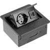 GTV - Presa per mobili AVARO, 1 presa Schuko, USB A+C, lunghezza cavo 1,5 m, colore nero, per scrivania, tavolo, cucina e ufficio | Dimensioni compatte