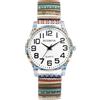 OIDEA Orologi unisex elastici Boemia: orologio da polso analogico al quarzo con grande quadrante digitale trasparente orologio regalo per uomo donna, cinghia