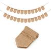 G2PLUS 8M Ghirlanda Bandierine di iuta-24PCS Bandierine di Iuta Festone con Bandierine Riutilizzabili Gagliardetto di Tela Vintage Decorazione per Matrimoni Feste di Compleanno