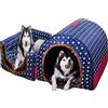 Danchen Cuccia per cani extra large, 2 in 1, lussuosa cuccia per cani di taglia grande e grande, portatile e calmante, cuscino ortopedico anti-ansia, tenda jumbo morbida per cani di taglia media e