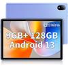 DOOGEE U10 Tablet 10 Pollici, 9GB RAM+128GB ROM/TF 1TB Tablet Android 13, Tablet in Offerta Bluetooth 5.0 | WiFi-6 | 5060mAh | 1280 * 800 | 5MP+8MP | Widevine L1 | Luce Blu Bassa