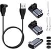 ZIGefofo 3 Pezzi Adattatore Garmin USB C con 90 Gradi Caricatore Cavo di Ricarica per Garmin Fenix 8 7 7S 7X Pro 6 6S 6X 5 5S 5X Plus Forerunner 965 945 955 165 265 55 45 Vivoactive Venu Epix Instinct Approach