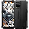 Blackview Rugged Smartphone Android 15, BV4800Pro Telefono Indistruttibile, 12GB+128GB/2TB Espandibile/Octa-core, 285g&13.5mm, 6.56'' HD+, NFC/Fingerprint/Modalità Guanto/4G Dual SIM Cellulare Robusto