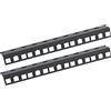 HMF 66805-02 Guida rack per armadio server | 2 pezzi | 10 pollici | 5 U | Nero