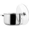 COOK CONCEPT, KC0004, Pentola in Metallo con Coperchio in Vetro, capacità 7 Litri, Compatibile con Tutte Le fonti di Calore e forni, Ideale per zuppe e stufati, Argento 7L Argento