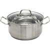 COOK CONCEPT, KC25491, Casseruola in ghisa con Coperchio in Vetro, 24 cm, Ideale per stufati e stufati, Elegante Design Argento, Versatile per fornelli e Forno, 24 cm Argento
