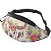 HSJFS Runner Bull Skull stampato Sport Crossbody Marsupio Casual Petto Bag, Runner Bull Skull, Taglia unica