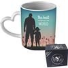 My Custom Style Tazza Cuore Manico Bianco#The Best Dad in The World#325ml