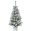 HOMCOM Albero di Natale Artificiale Innevato con 60 Luci LED Bianche e 116 Rami, Base con Vaso Rimovibile, Φ40x90cm, Verde