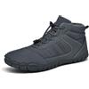 AONEGOLD Barefoot Stivali Invernali Impermeabile Uomo Donna Caldo Comodi Antiscivolo Sneaker Scarponi da Trekking Shoes(Grigro,37 EU)