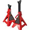 Big Red, T46002A Torin Cavalletto in Acciaio: Doppio bloccaggio, capacità 6 tonnellate (5443 kg), Rosso, 1 Paio
