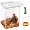 KAKOOTI Terrario del rettile, 8 x 8 x 12 scatola di riproduzione del rettile, recinzione acrilica magnetica, per serpente, tarantola, eremita granchio, ragno saltante, iguana, leopardo geco