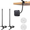 Riisoyu 2 pezzi Supporto flessibile, Universale Supporto per Fotocamera in Metallo per EufyCam 1/2/EufyCam E Eufy Cam 2C/2C Pro/3/3C Regolabile a 360° per Palo per Esterni e Interni