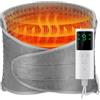 AFDEAL Termoforo Elettrico per la Schiena, 12'' x 50'' Riscaldante Lombare per La Schiena, La Vita, La Pancia e Le Gambe, Riscaldamento Rapido, Protezione Contro il Surriscaldamento, Lavabile, Grigio