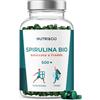 NUTRI & CO Spirulina Biologica - 500 Compresse Bio da 500 mg Pure Senza Eccipienti - 15% di Ficocianina - Polvere Essiccata e Compressa a Freddo - Analizzata e Confezionata in Francia