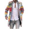 generisch Cardigan invernale da uomo cappotto di lana a maniche lunghe cappotto invernale caldo cardigan sottile lunga giacca a vento giacche colorate con bottone casual outwear maglione con colletto