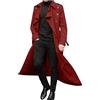 vokkrv Cappotto da Uomo Trench Giacca a Vento Invernale di Lana Cappotti lungo Elegante Slim Fit Colletto Risvolto Business Doppiopetto Caldo Business Casual Coat Trenchcoat Parka Giubbotto