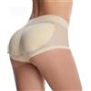 JPXJGT Donna Mutande Imbottite Senza Cuciture Push Up Glutei Vita Alta Mutandine Hip Rimovibile(Color:Nude,Size:M)