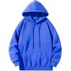 Generisch Classica felpa con cappuccio da uomo casual Solid Cuff Top Pull String Pocket Hoodie Shirt Top Men'S Felpa con cappuccio oversize, Blu, L