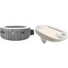 Intex 28442EX - PureSpa Vasca Idromassaggio Gonfiabile Greywood Deluxe, 6 posti, 170 Getti, Riscaldatore, PVC, Grigio, 216x71 cm & 28520 Porta Oggetti per Spa con Luce