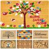 LUA VIKA Zerbino ingresso esterno cocco - Albero colorato - 40x70 cm - tappeto ingresso esterno casa - zerbino cocco - zerbini moderni e originali