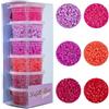 La Manuli Perline da Stirare Rosso Rosa - 3000 Pezzi 5mm - Perline a Fusione per Bambini, Accessori per Creazione Gioielli Fai da Te