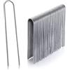 GardenMate 25 picchetti di ancoraggio VERZINCATI in filo di acciaio 200 mm di lunghezza, 25 mm di larghezza, Ø 3,8 mm, con testa tonda - Per terreni duri e morbidi