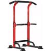 SogesPower Power Tower Dip Station Barra per trazioni per palestra a casa regolabile in altezza attrezzatura per allenamento di forza, rosso