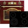 Kaiser Set EH 6355 RotEm + KCT 6703 F, set di forno elettrico, Autark, 79L, forno da incasso, 8 funzioni+piano cottura ad induzione, 60 cm, vetro nero, sfaccettatura, QuickHeat