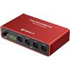 DigitalLife Quad-I/O Interfaccia MIDI 5-PIN DIN - MIDI Thru Box (4-In/4-Out) & MIDI Merge Box (2-In/4-Out), 8 Indicatori LED, Metallo