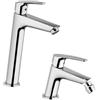 Jacuzzi | Rubinetteria set miscelatori Lucente lavabo alto e bidet per piletta click clack