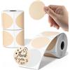 Phomemo M110 3 Rotoli Khaki etichetta autoadesiva rotonda,50 x 50mm (1,96x1,96),per Phomemo M110 M120 M220 M221 M108 M102 M100 M150 M250 M260,140 / rotolo
