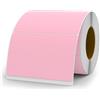 YIKIADA 500 etichette rosa 50 × 76 mm autoadesive in vinile per scrivere, impermeabili, per trasloco, lavagna, marmellata