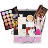 LHLXZQ Set per il trucco da donna, borsa per il trucco di lusso multiuso, set di lucidalabbra ombretti Mascara Correttore, palette per trucco regalo per l'uso quotidiano e i viaggi delle donne#4