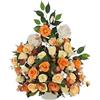DRW Centro Fiori Cimitero, Chiesa Matrimoni sepolture Rose autunnali Beige e Arancione Artificiali 65x30x65