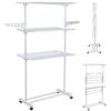 WEBER INDUSTRIES DY107-Stendino per bucato, in plastica, Colore: Bianco, 80 x 60 x 165 cm