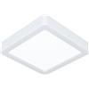 Eglo Fueva 6 Plafoniera a LED, quadrata, lampada da soffitto in plastica, colore bianco, luce bianca calda e fredda, 15 x 15 cm