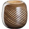 LEONARDO HOME Filo Colori 047513 - Vaso fatto a mano, pezzo unico, appassionato, decorazione moderna, altezza 17,2 cm, marrone