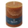 Spaas - Candela pilastro in stile rustico, 100/130 mm, 95 ore, cognac