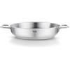Fissler Pure Collection - Padella in acciaio inox (diametro 28 cm) non rivestita, scala graduata interna, bordo alto, compatibile Induzione