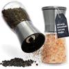 Küper Selection - Set di 2 macinaspezie - con pepe nero e sale di cristallo rosa - Sale e macinapepe - Set di 2 spezie - 90 g di pepe - 200 g di sale