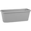 EDA - Fioriera Chorus 40 cm - Vassoio con riserva d'acqua - 7,5 litri - 39,8 x 18,8 x 16,1 cm - Grigio cemento