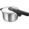 Tescoma 701304 Pentola a pressione acciaio inox, capacità 4 litri, 4 dispositivi di sicurezza, linea Element