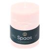 Spaas - Candela pilastro in stile rustico, 80/110 mm, 65 ore, rosa chiaro