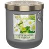 Heart and Home HEART & HOME - Candela profumata a base di cera naturale di soia per la casa - Piccolo barattolo Freesia Jasmin - Durata di combustione 30 ore - Regalo, decorazione e profumo per la casa - vaso di