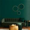 Talos Picasso Gold Specchio Ø 40 cm - Telaio in alluminio di alta qualità Specchio da bagno rotondo per un ambiente elegante - Elegante specchio da parete che unisce funzionalità e design.